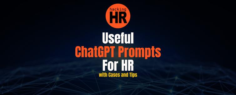 Cover of the Hacking HR's e-book 'ChatGPT For Human Resources. Use Cases and Prompts.'