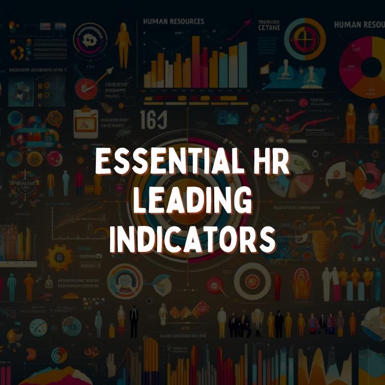 A background is crowded with Human Resources indicators, graphs, and data.