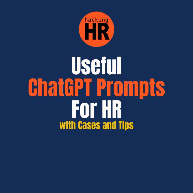 Cover of the Hacking HR's e-book 'ChatGPT For Human Resources. Use Cases and Prompts.'